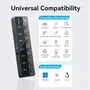 Vention Hub USB 3.0 CHXB0-EU con 7 Puertos y Puerto de Carga DC 5.5mm